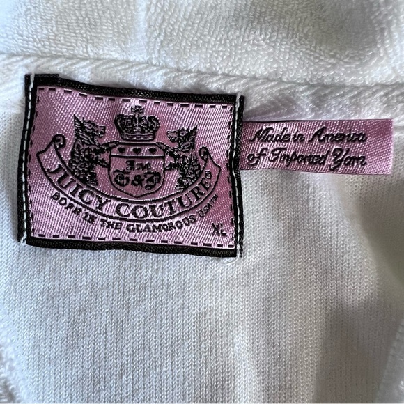JUICY COUTURE VINTAGE Y2K WHITE TERRY TRACK SUIT SET - Picture 10 of 15